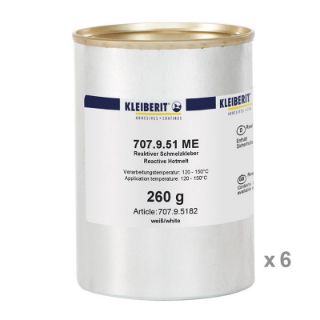 707.9.51 ME PUR Kantenschmelzklebstoff - weiß Karton mit 6 Aludosen je 0,26 kg